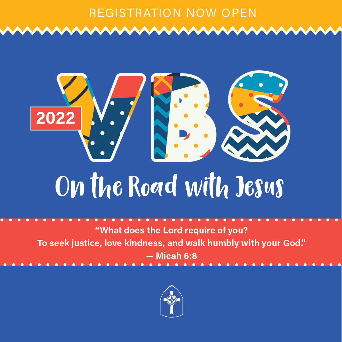 Vacation Bible School 2022
June 27 - July 1
9 AM to Noon
Ages 4 (by 9/1/22) to completed 5th Grade

Registration is open through June 5th!


 
